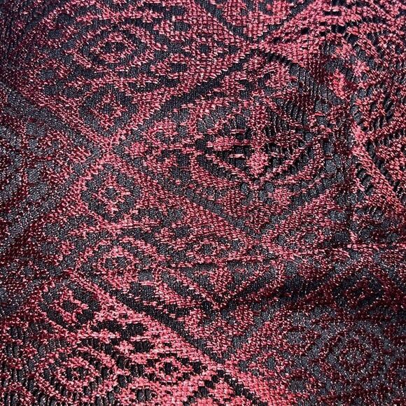 Heart Soul Beautiful vintage, made in the USA, deep red lace fringe mini dress - Picture 5 of 5